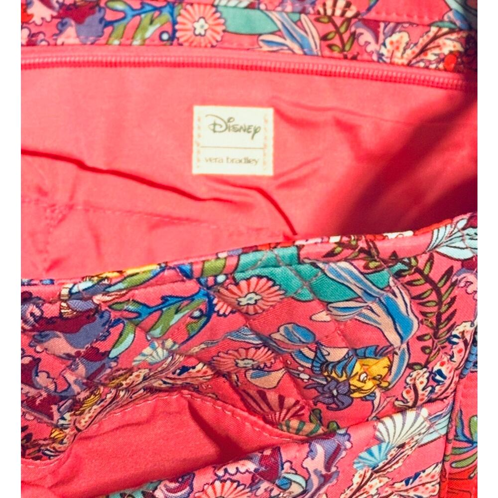 Vera Bradley Ariel’s Pink Lagoon Small Vera Tote Purse Bag Little Mermaid EXACT - Picture 5 of 16